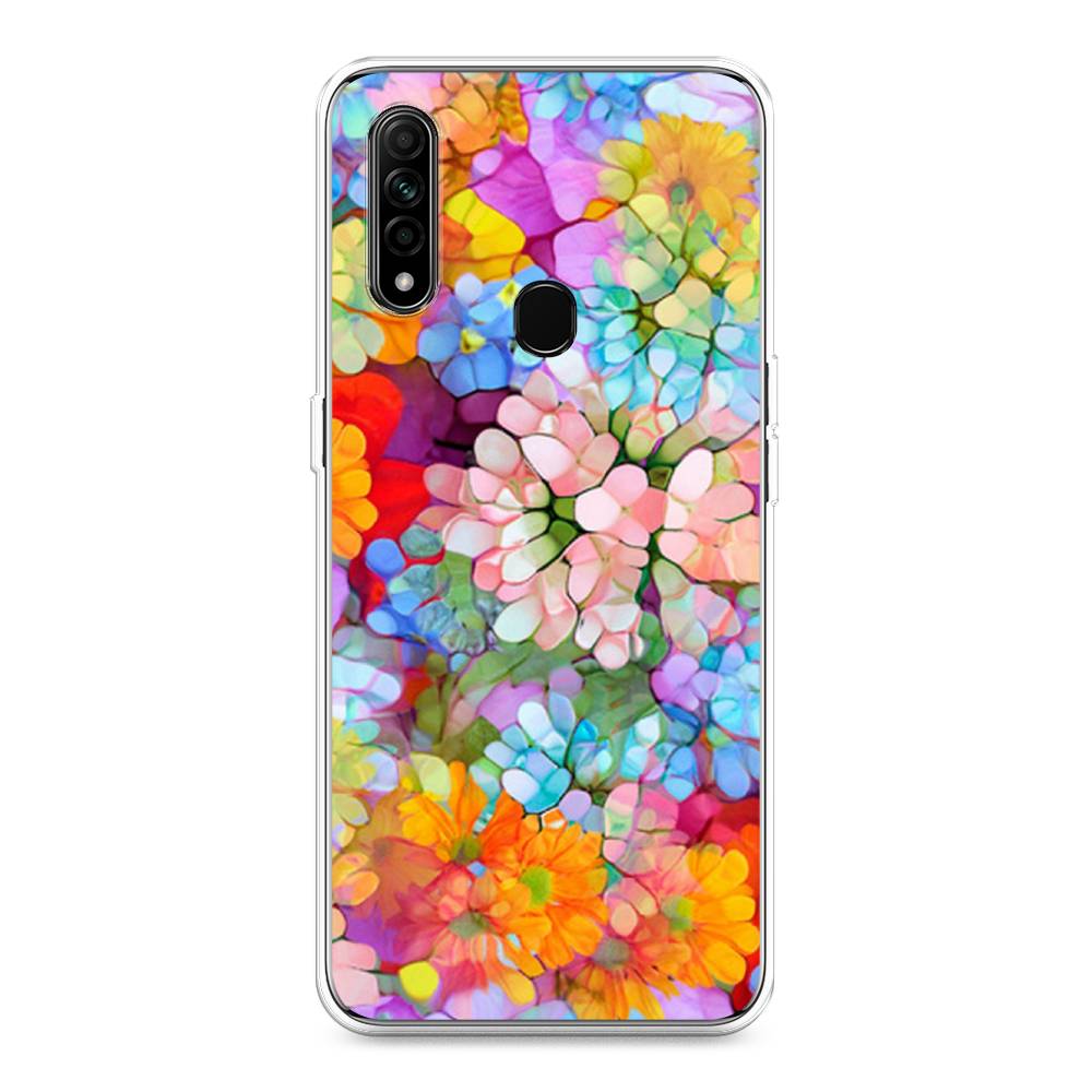 

Чехол для Oppo A31 "Цветы витраж", Оранжевый;розовый;голубой, 252250-3