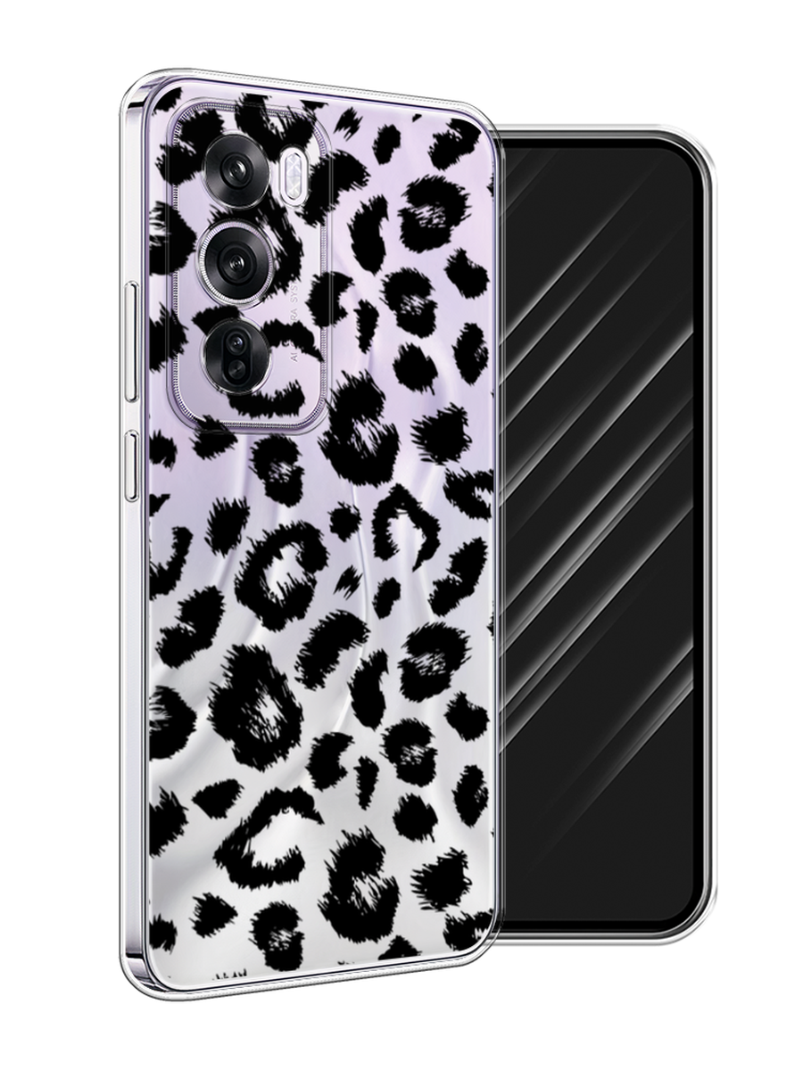 

Чехол Awog на Oppo Reno 12 Pro "Окрас леопарда фон", Черный, 2517150-1