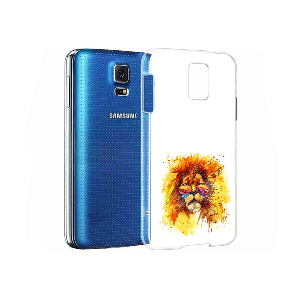 

Чехол MyPads Tocco для Samsung Galaxy S5 лев в очках (PT12196.512.436), Прозрачный, Tocco