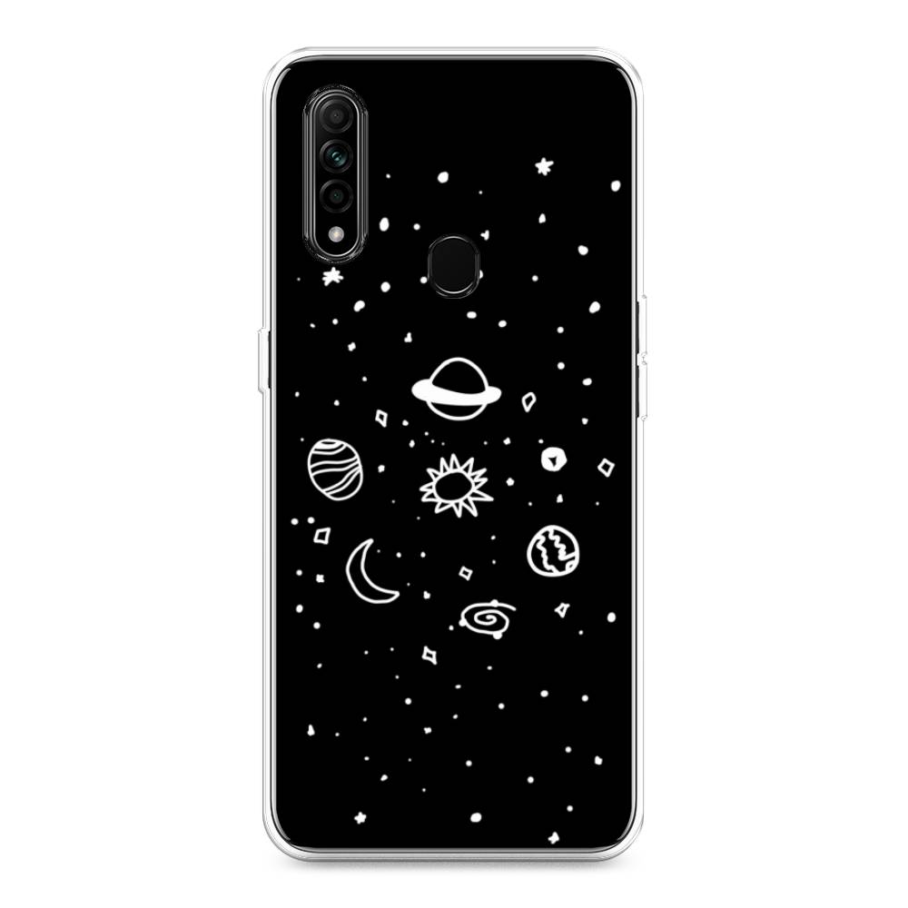 

Чехол для Oppo A31 "Дудл солнечной системы", Бежевый;серый, 252250-2