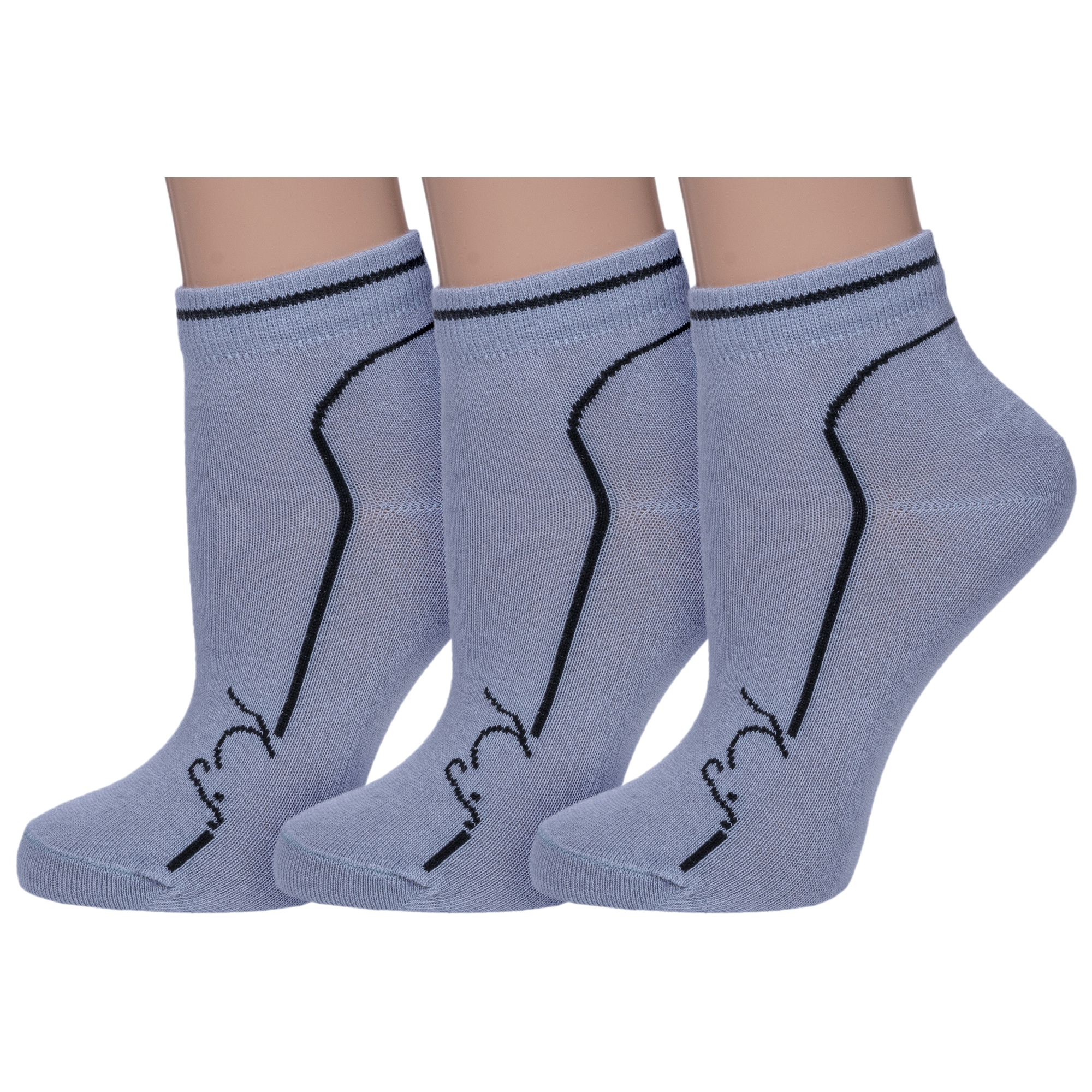 Комплект носков женских НАШЕ 3-412С3 серых 23