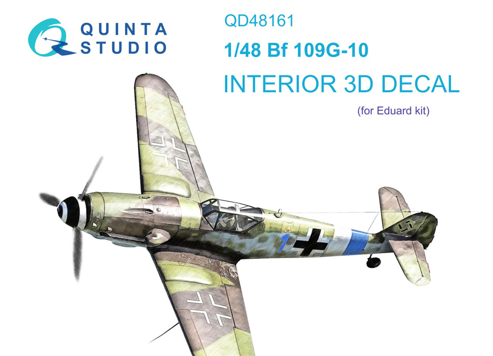 

QD48161 3D Декаль интерьера кабины Bf 109G-10 Eduard, Цветной