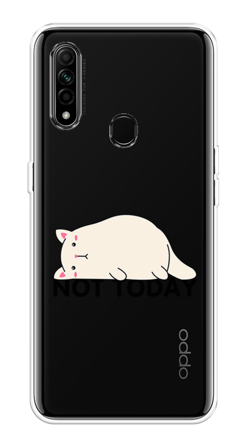 

Чехол на Oppo A31 "Cat not today", Белый;розовый;черный, 252250-1