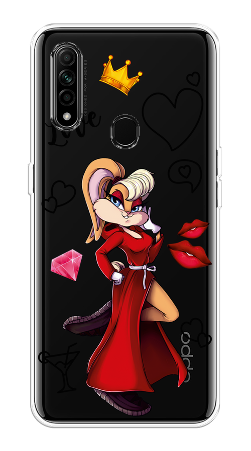 

Чехол на Oppo A31 "Rich Lola Bunny", Красный;бежевый;оранжевый, 252250-6