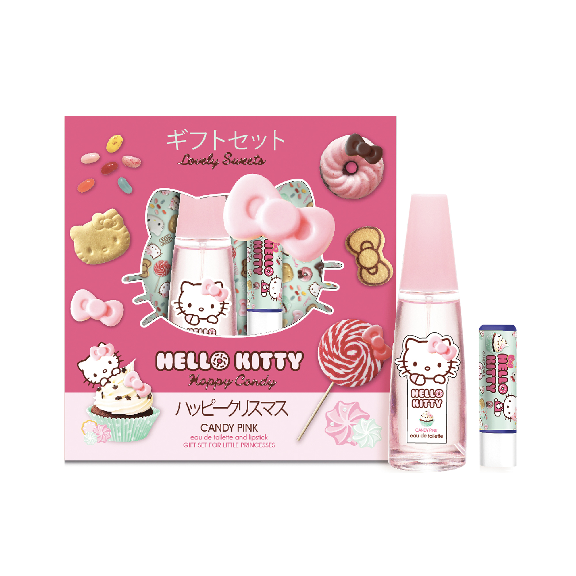 Набор косметический Hello Kitty Candy Pink Туалетная вода 50 мл, бальзам для губ с SPF