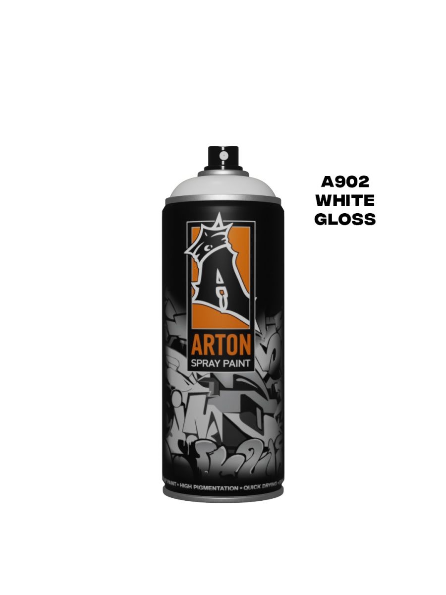 Аэрозольная краска Arton  A902 White Gloss 520 мл белая