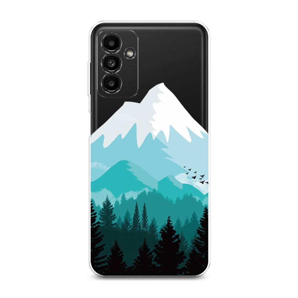 

Чехол на Samsung Galaxy A04s "Синяя снежная гора", Белый;голубой, 2106450-2