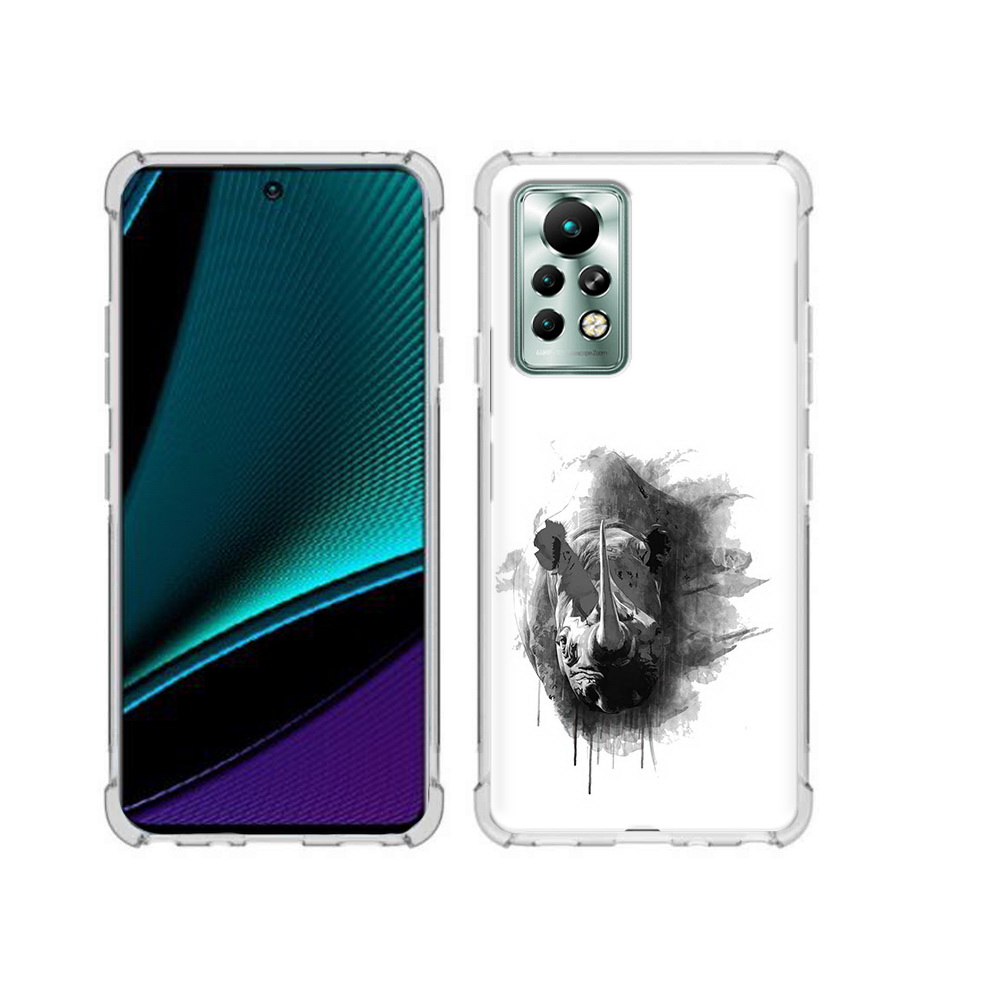 

Чехол MyPads Tocco для Infinix Note 11 Pro носорог, Прозрачный, Tocco