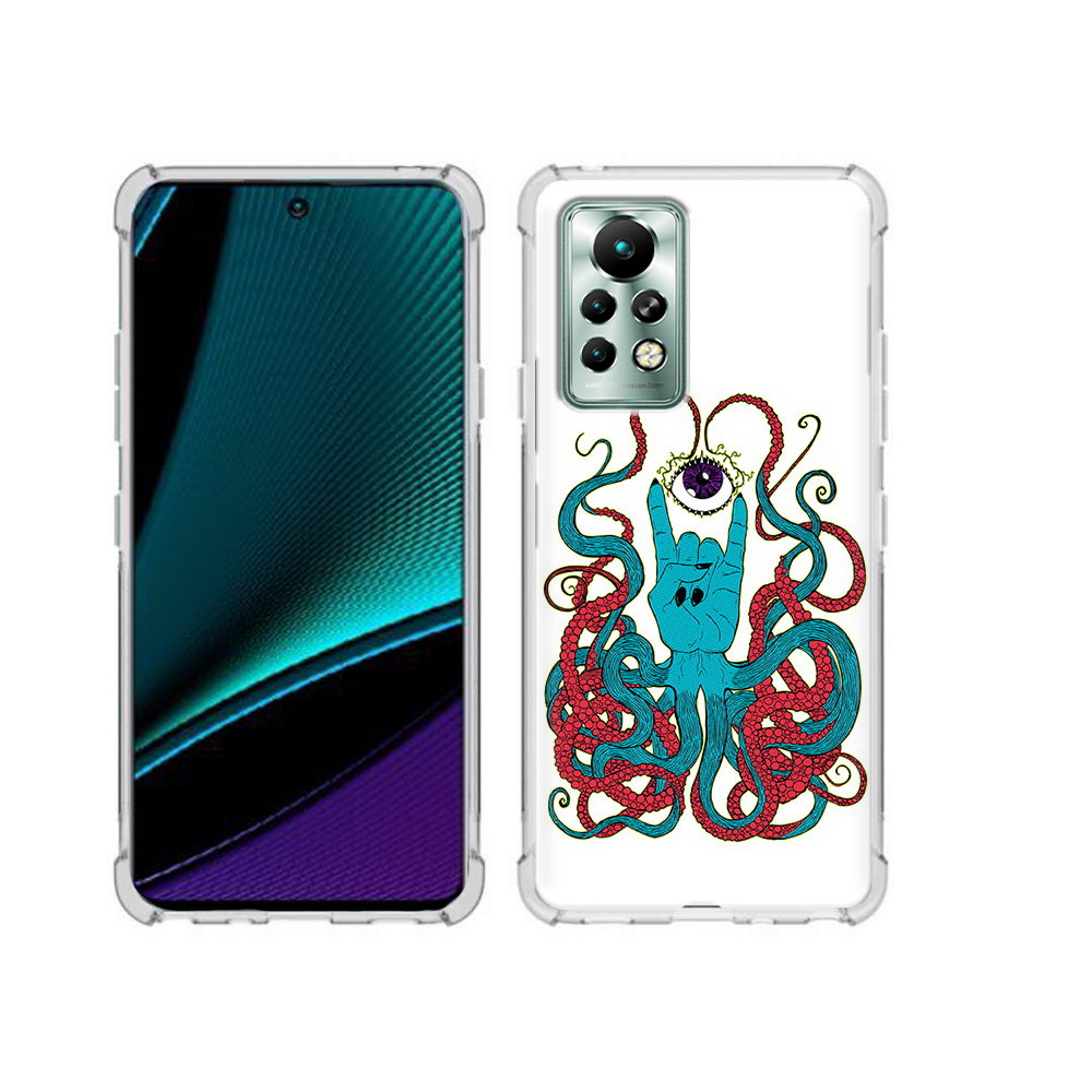 

Чехол MyPads Tocco для Infinix Note 11 Pro осьминог-рука абстракция, Прозрачный, Tocco