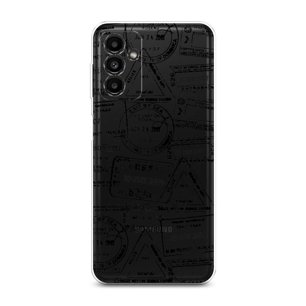 

Чехол на Samsung Galaxy A04s "Visa stamps 2", Белый;черный;серый, 2106450-2
