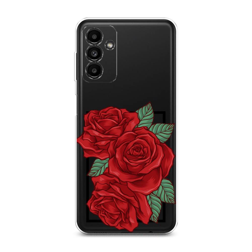 

Чехол на Samsung Galaxy A04s "Три алые розы", Красный, 2106450-2