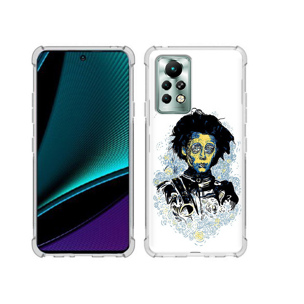 

Чехол MyPads Tocco для Infinix Note 11 Pro парень черно-белый абстракция, Прозрачный, Tocco