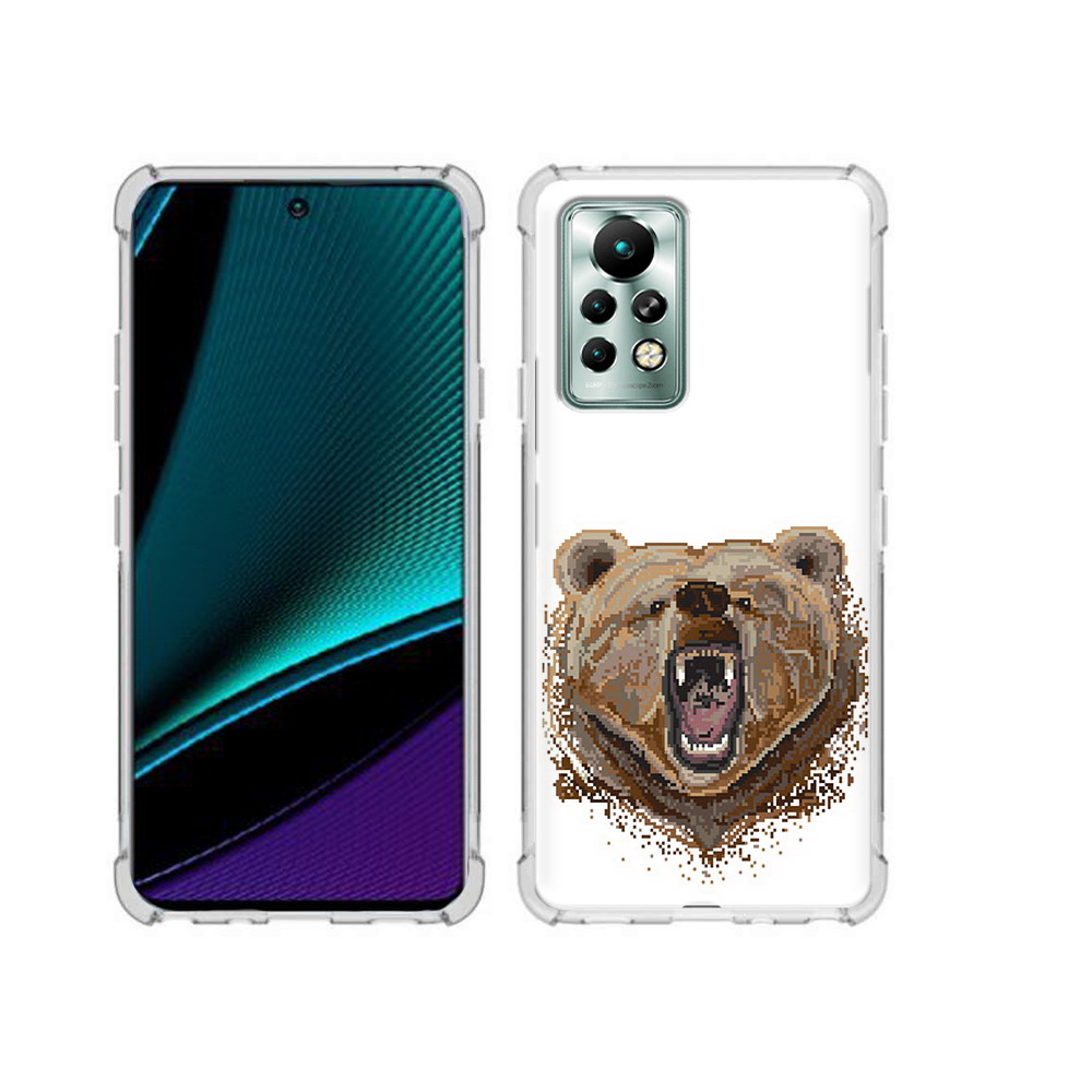

Чехол MyPads Tocco для Infinix Note 11 Pro пиксельный медведь, Прозрачный, Tocco