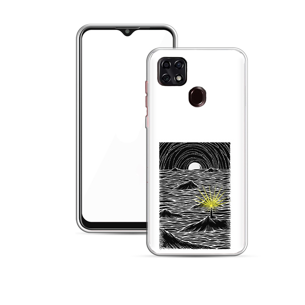 Чехол MyPads Tocco для ZTE V2020 маяк в черно белом море (PT226946.457.460)
