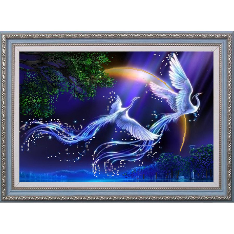 

Схемы для вышивания бисером Птицы счастья 9697, 29x39 см от Конёк