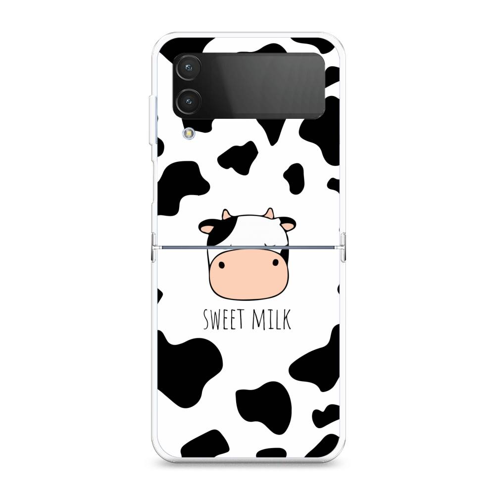 

Чехол на Samsung Galaxy Z Flip 4 "Sweet milk", Розовый;белый;черный, 2106650-1