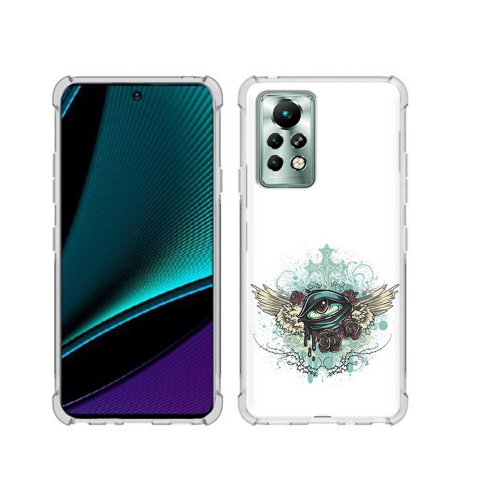 

Чехол MyPads Tocco для Infinix Note 11 Pro плачущий глаз с крыльями, Прозрачный, Tocco