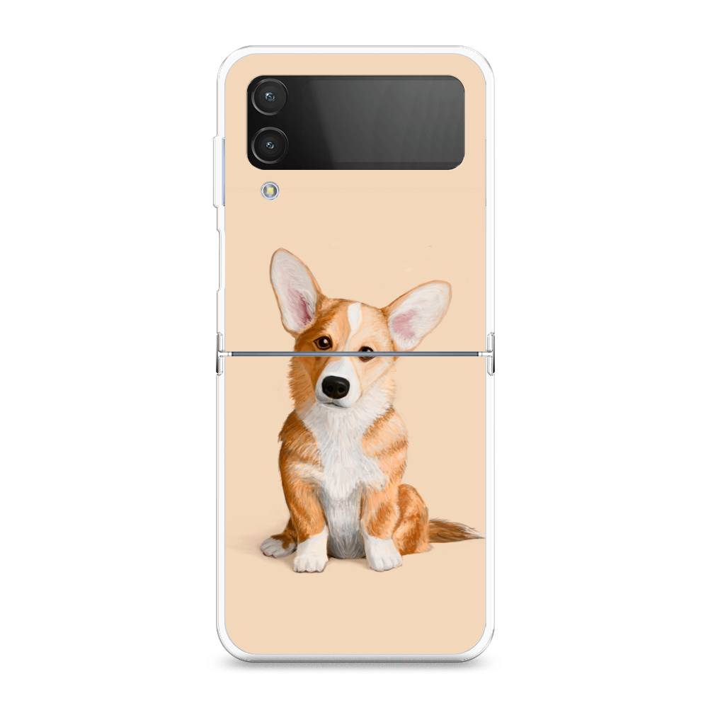 

Чехол на Samsung Galaxy Z Flip 4 "Грустный Корги", Коричневый;бежевый, 2106650-1
