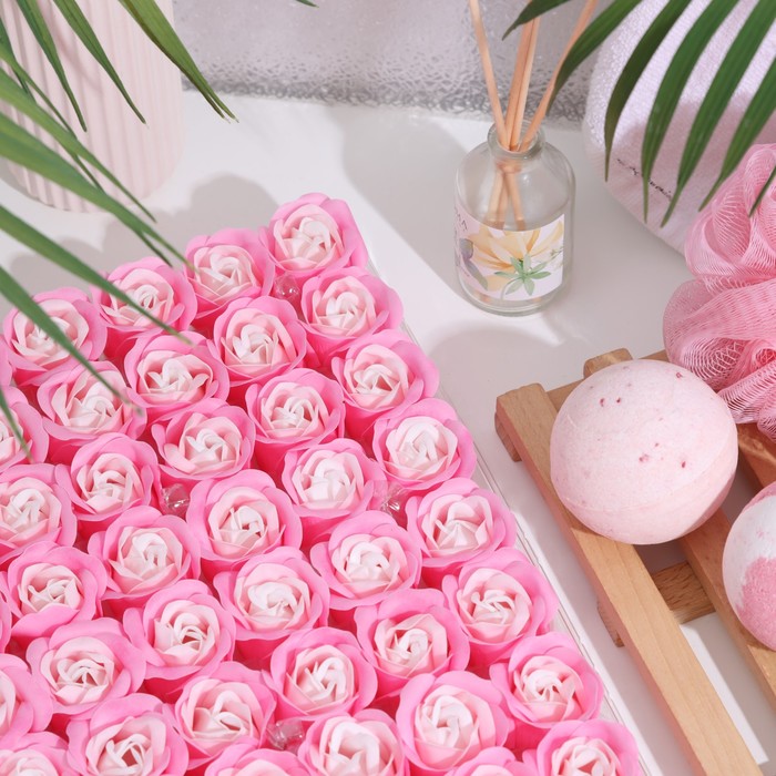 Розы мальные бело-розовые, набор 81 шт конверт для денег в день рождения розовые розы 16 5 х 8 см