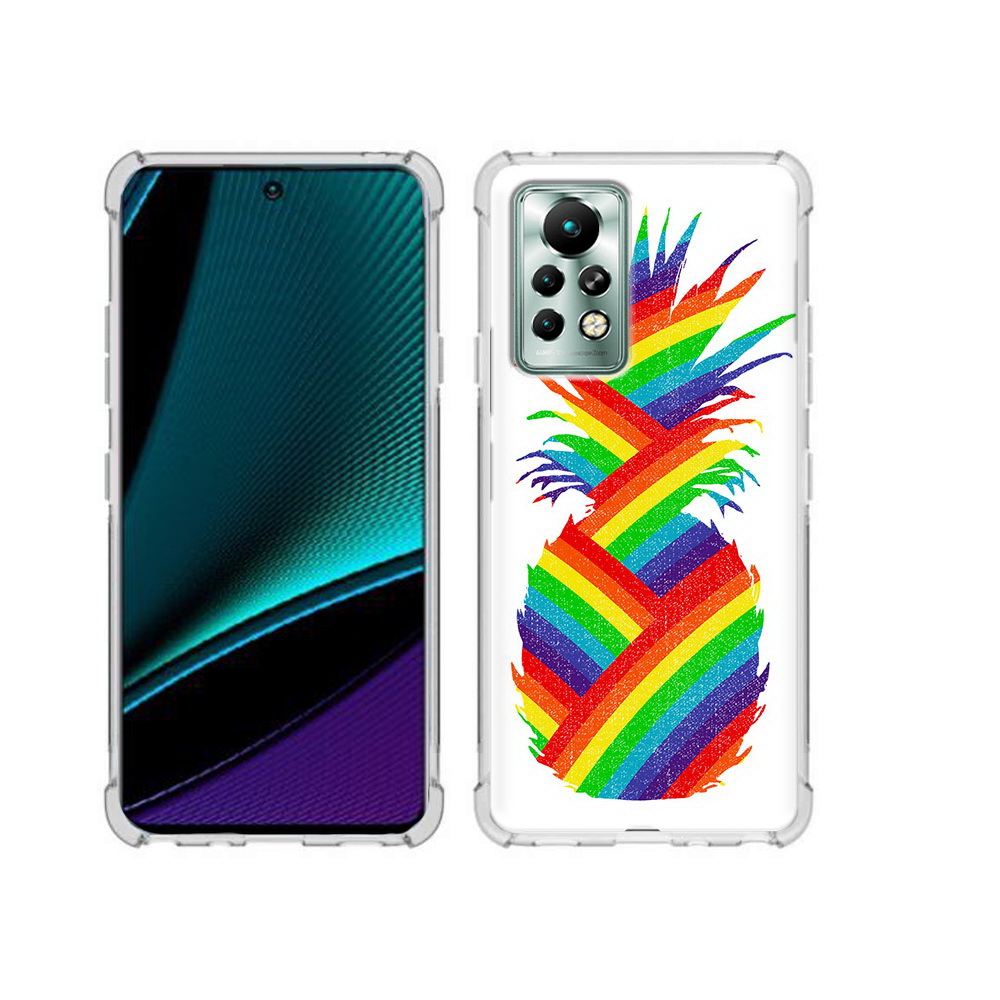 

Чехол MyPads Tocco для Infinix Note 11 Pro радужный ананас, Прозрачный, Tocco