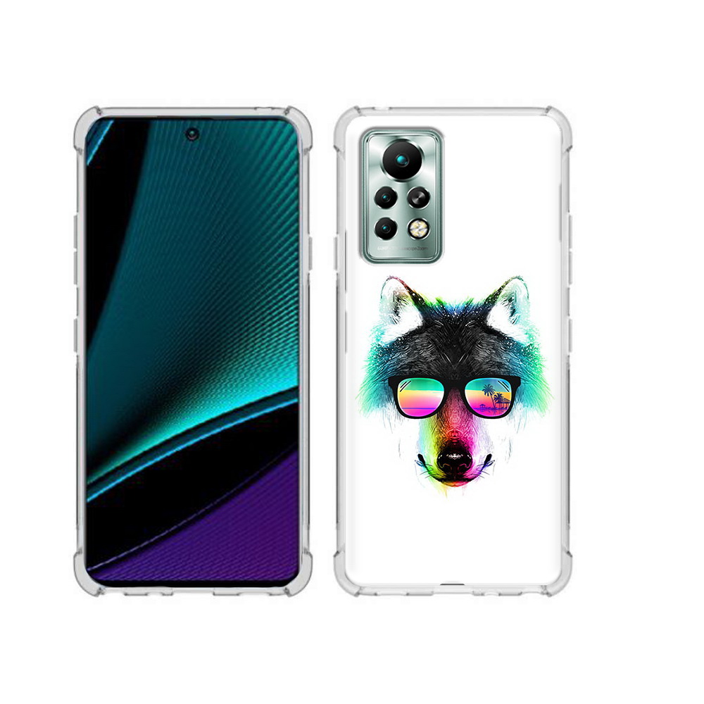 

Чехол MyPads Tocco для Infinix Note 11 Pro радужный волк, Прозрачный, Tocco