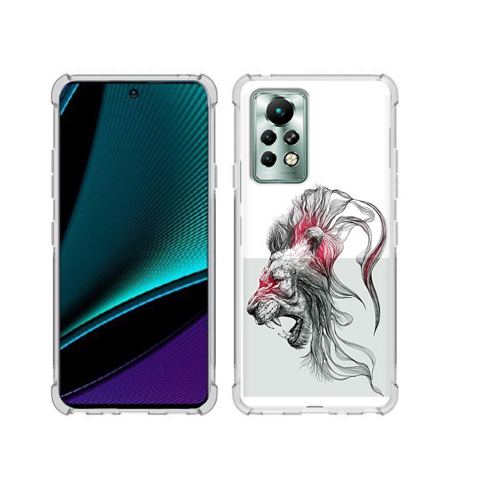

Чехол MyPads Tocco для Infinix Note 11 Pro разъяренный лев, Прозрачный, Tocco