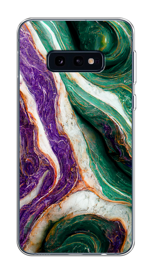 

Чехол на Samsung Galaxy S10E "Фиолетово-зеленый мрамор", Зеленый;фиолетовый, 27250-1