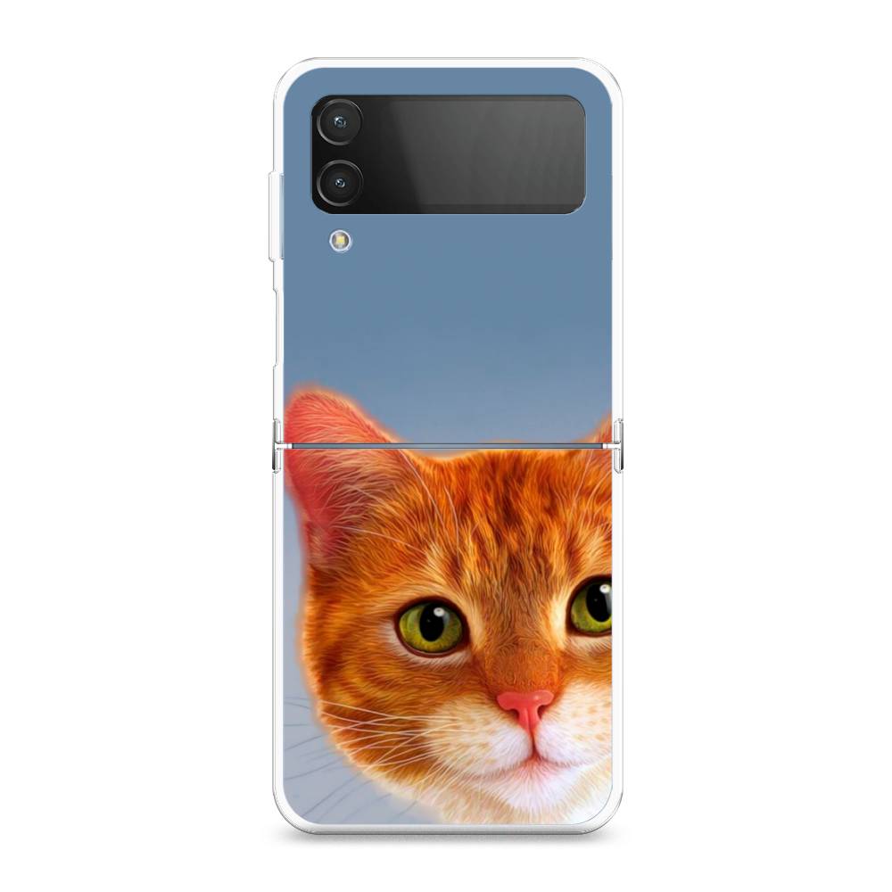 

Чехол на Samsung Galaxy Z Flip 4 "Любопытный котик", Коричневый, 2106650-1