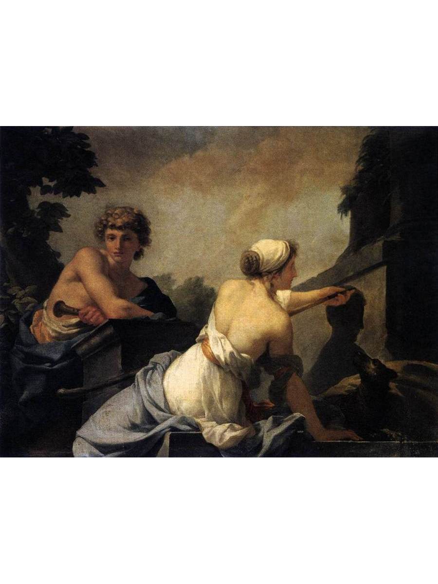 

Постер DRABS A3 Реньо Жан Батист Dibutades Tracing the Portrait of a Shepherd