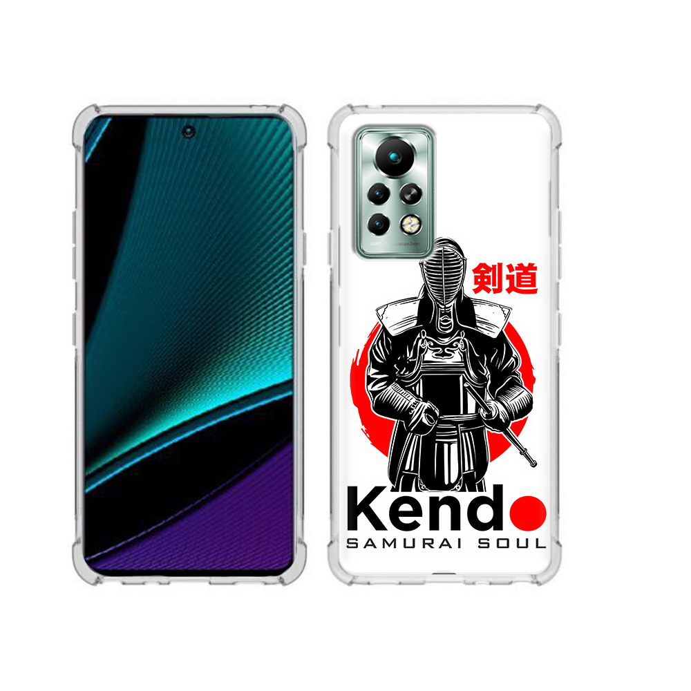 

Чехол MyPads Tocco для Infinix Note 11 Pro рисованый самурай, Прозрачный, Tocco