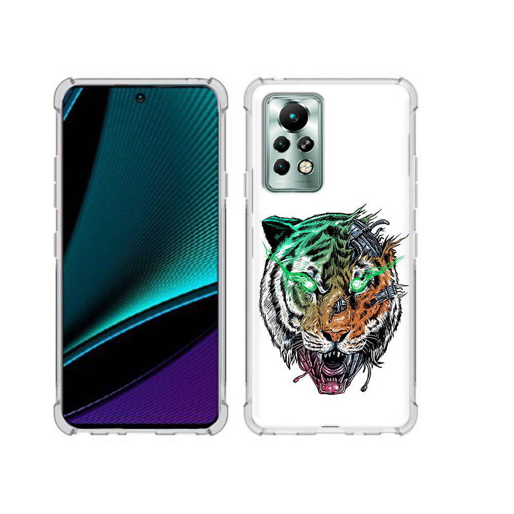 

Чехол MyPads Tocco для Infinix Note 11 Pro робо-тигр, Прозрачный, Tocco