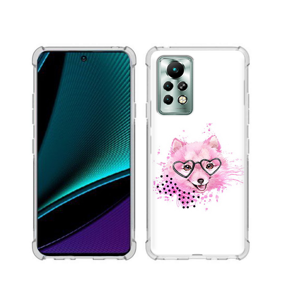 

Чехол MyPads Tocco для Infinix Note 11 Pro розовый волченок, Прозрачный, Tocco