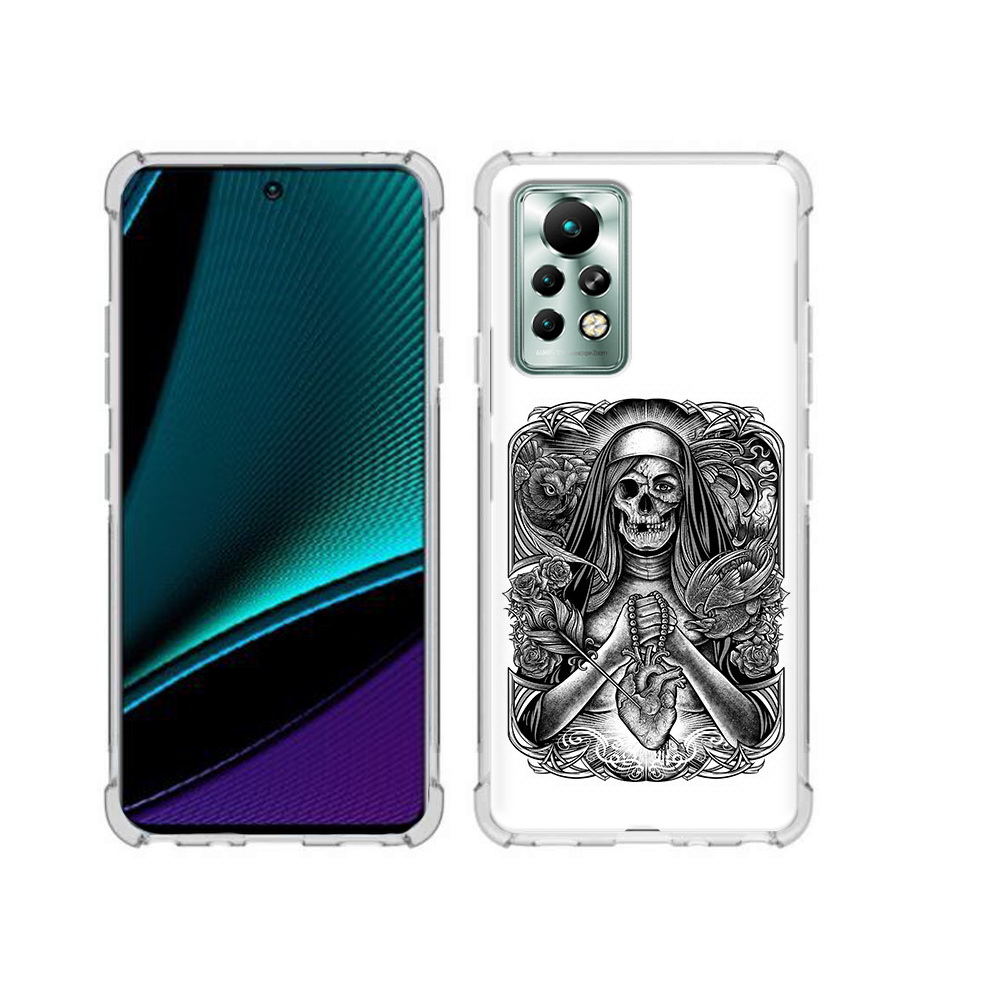

Чехол MyPads Tocco для Infinix Note 11 Pro скелет с сердцем, Прозрачный, Tocco