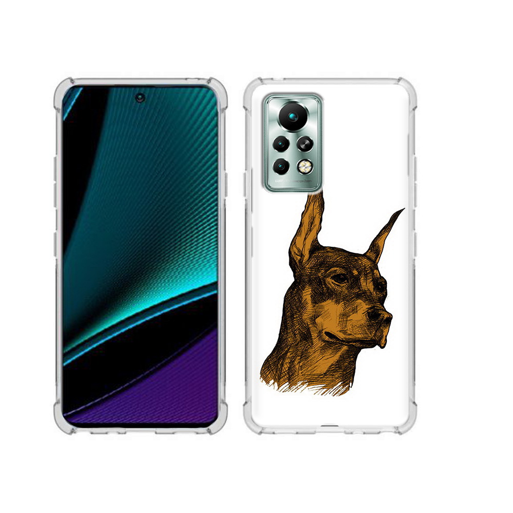 

Чехол MyPads Tocco для Infinix Note 11 Pro скетч доберман, Прозрачный, Tocco