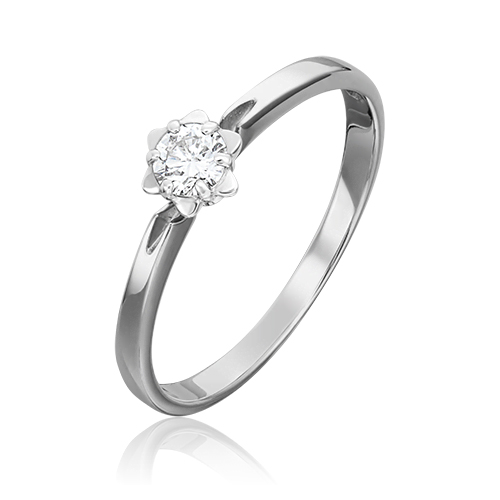 

Кольцо помолвочное из золота р. 15,5 PLATINA jewelry 01-1015-00-101-1120-30, бриллиант, 01-1015-00-101-1120-30