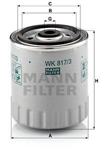 

Фильтр топливный MANN-FILTER WK817/3X, WK817/3X