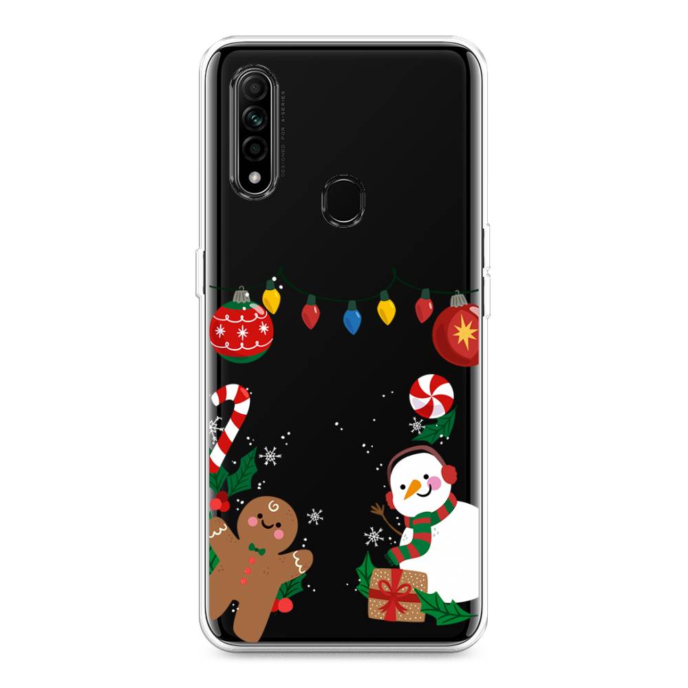 

Чехол для Oppo A31 "Новогоднее настроение", Коричневый;красный;зеленый, 252250-5