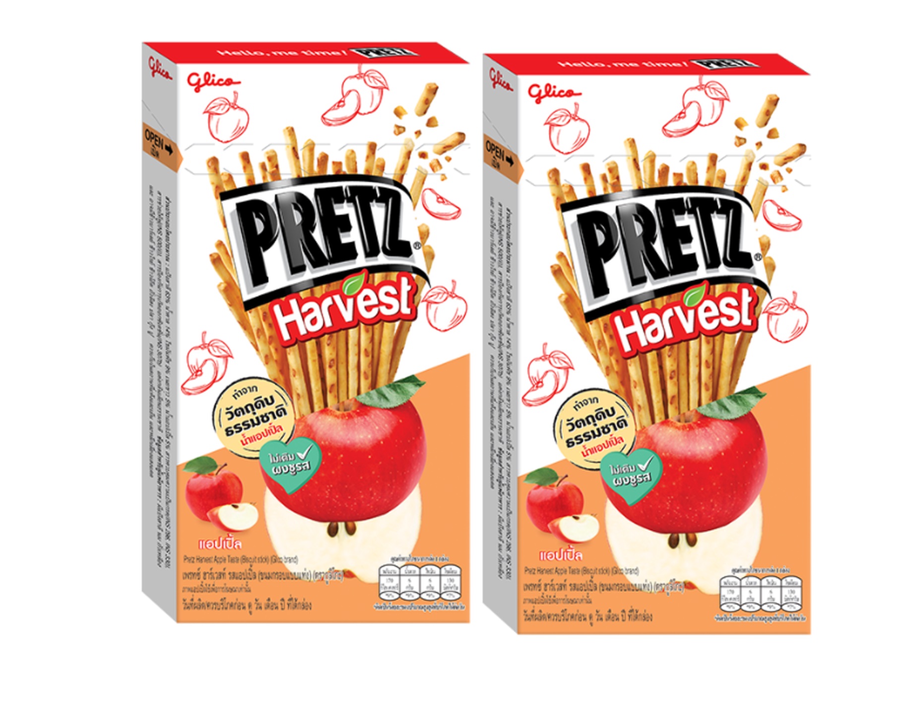 Хлебные Палочки Pretz Harvest Претц со вкусом яблока, 34 г х 2 шт