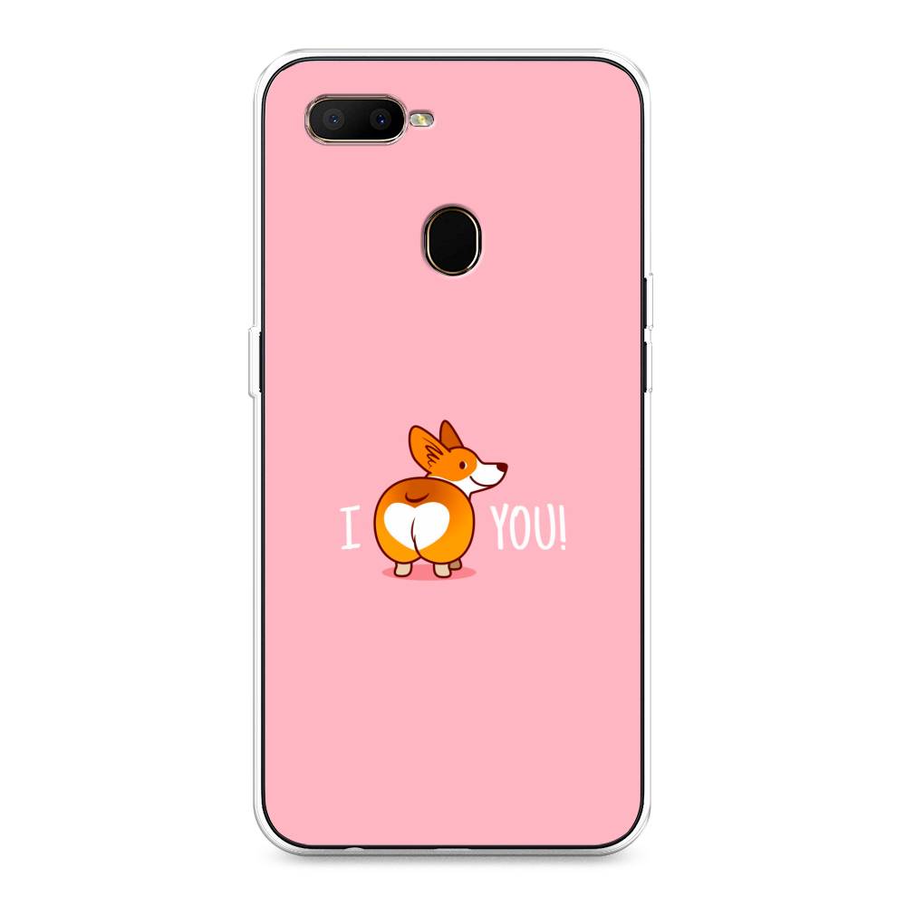 

Чехол для Oppo A5s "Корги I love you", Розовый;коричневый;белый, 252350-1