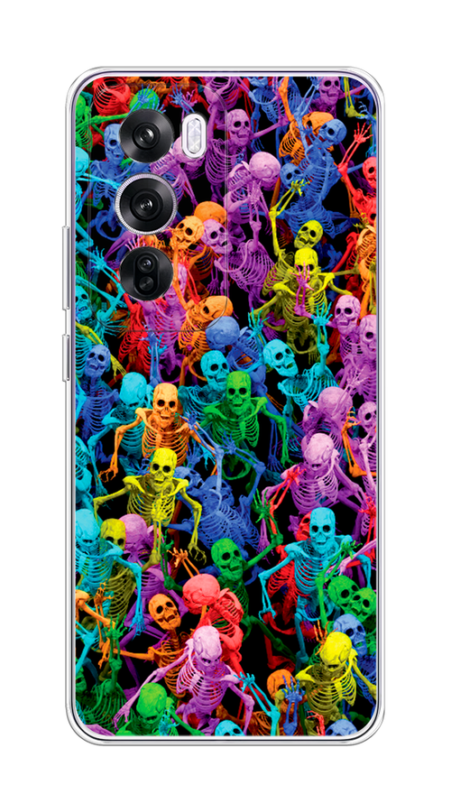 

Чехол на Oppo Reno 12 Pro "Вечеринка скелетов", Фиолетовый;желтый;оранжевый, 2517150-1