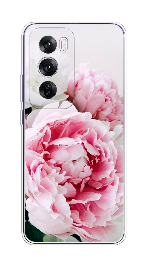 

Чехол на Oppo Reno 12 Pro "Розовые и белые пионы", Розовый;белый, 2517150-1