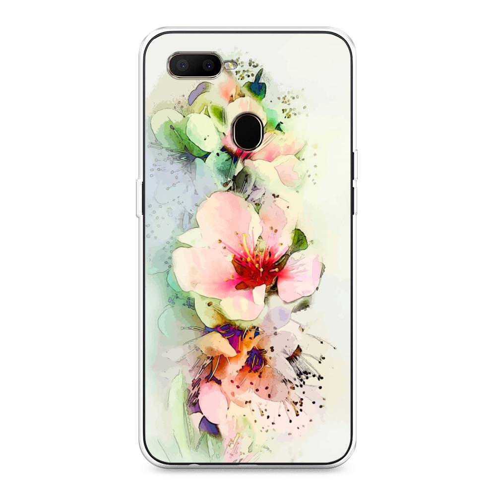 

Чехол для Oppo A5s "Нежные цветы", Зеленый;розовый, 252350-2