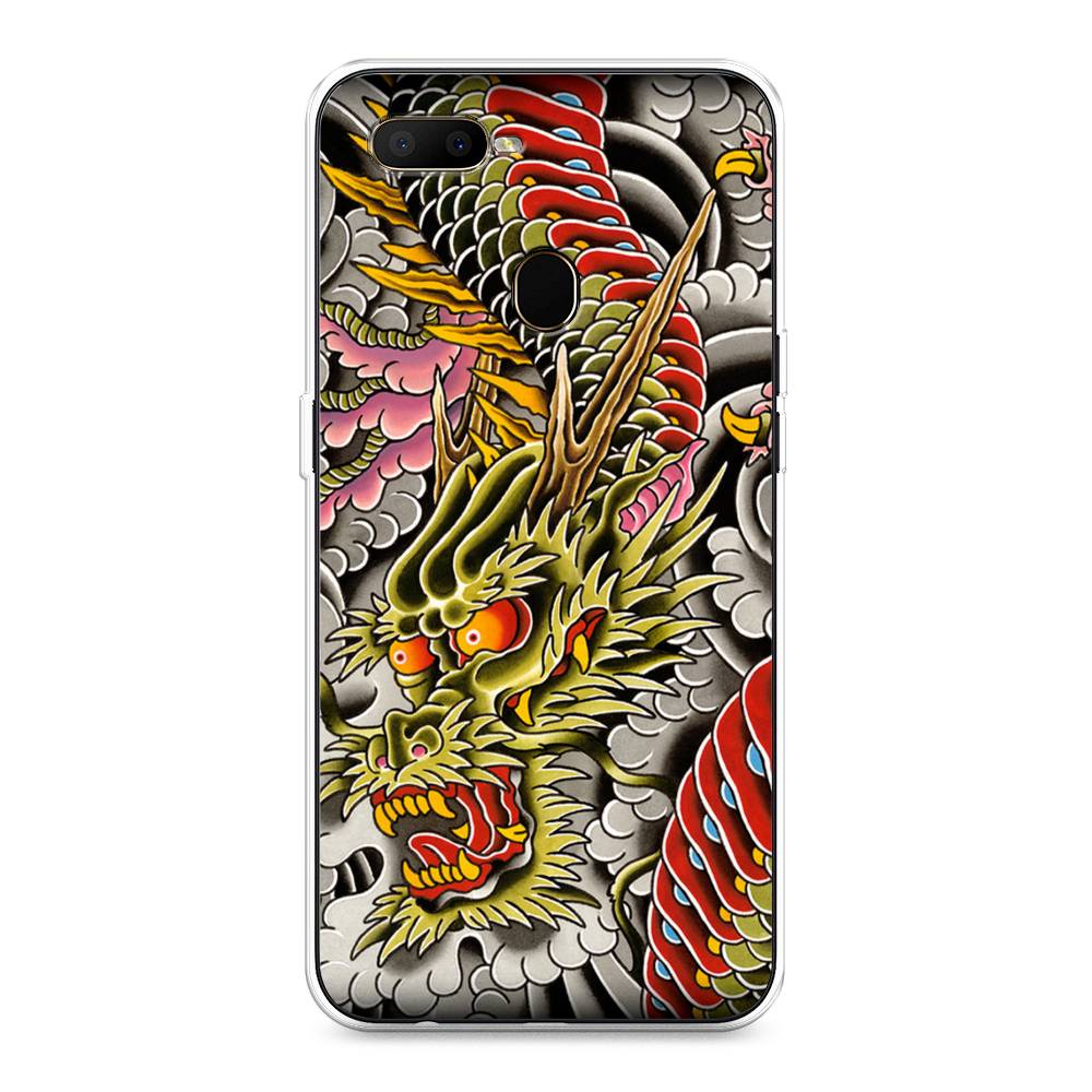 

Чехол для Oppo A5s "Японский дракон", Желтый;розовый;красный, 252350-4