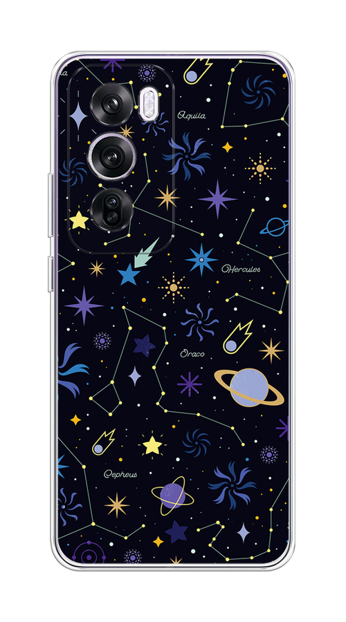 

Чехол на Oppo Reno 12 Pro "Цветной космос", Желтый, 2517150-1