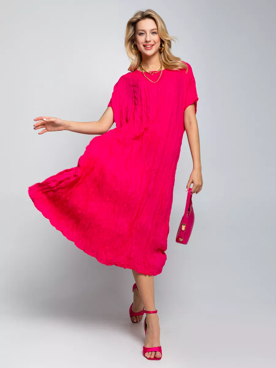 Платье женское B.INN.STL 6666 розовое 42-54 RU