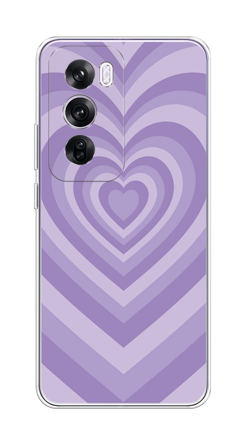 

Чехол на Oppo Reno 12 Pro "Violet heart latte", Фиолетовый, 2517150-1