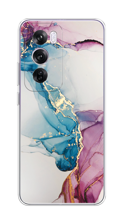 

Чехол на Oppo Reno 12 Pro "Розовые разводы рисунок", Синий;розовый;золотистый, 2517150-1