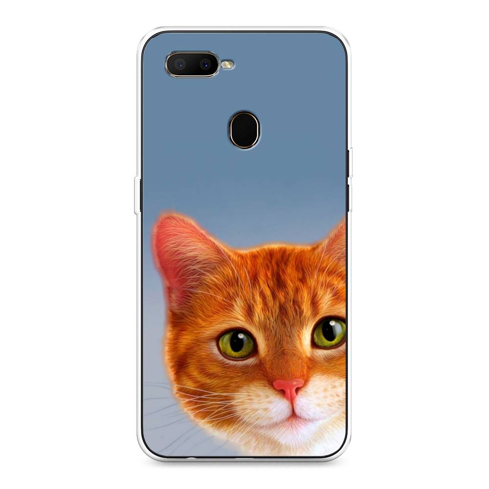 

Чехол для Oppo A5s "Любопытный котик", Коричневый, 252350-1