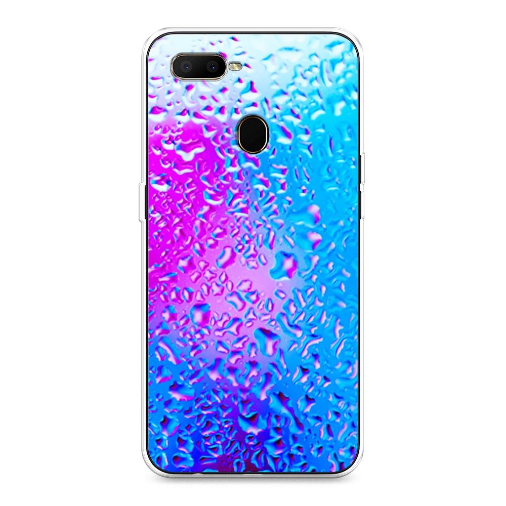 

Чехол для Oppo A5s "Капли на стекле", Голубой;розовый, 252350-3