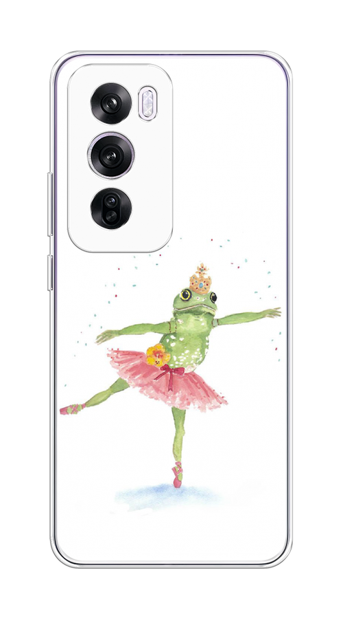 

Чехол на Oppo Reno 12 Pro "Лягушка-балерина", Зеленый, 2517150-1